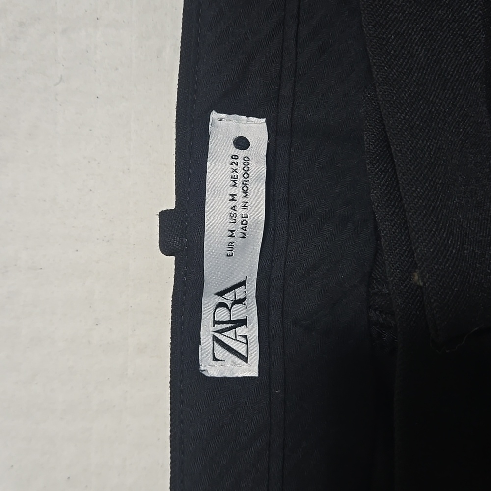 [NEW] Zara ZW Collection Minimalist Split Leg Black Pants Size M - Picture 9 of 14